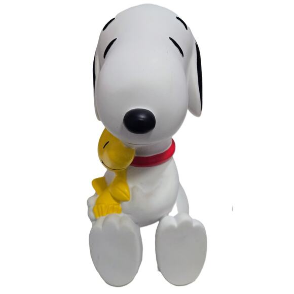 Peanuts Snoopy & Woodstock Collectible Little 7" Vintage Piggy Bank by Applause - Picture 1 of 8